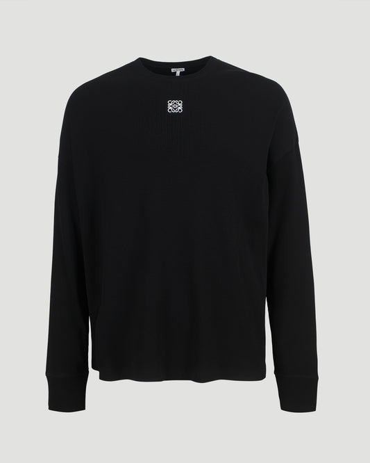 Oversized Long Sleeve T-Shirt in Black