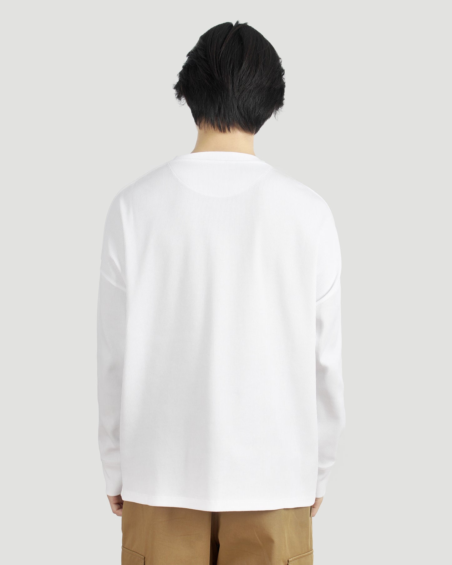 Overszied Long Sleeve T-Shirt in White