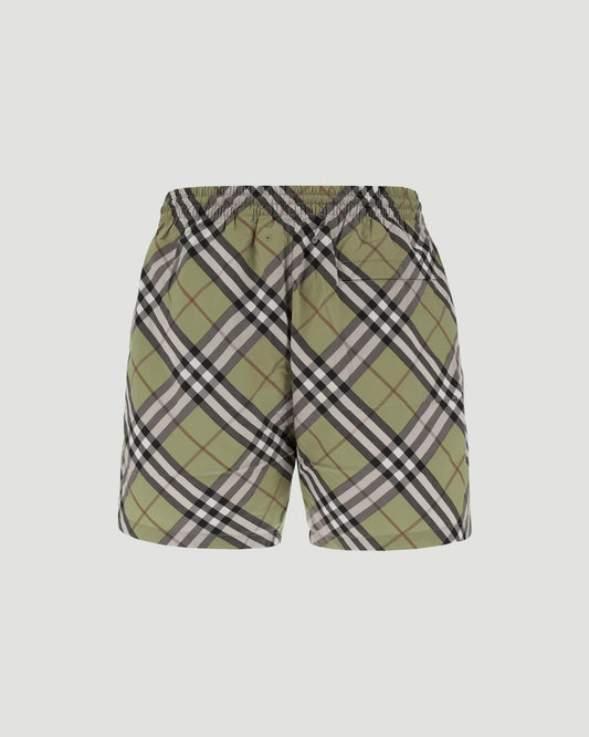 Green Check Swim Shorts