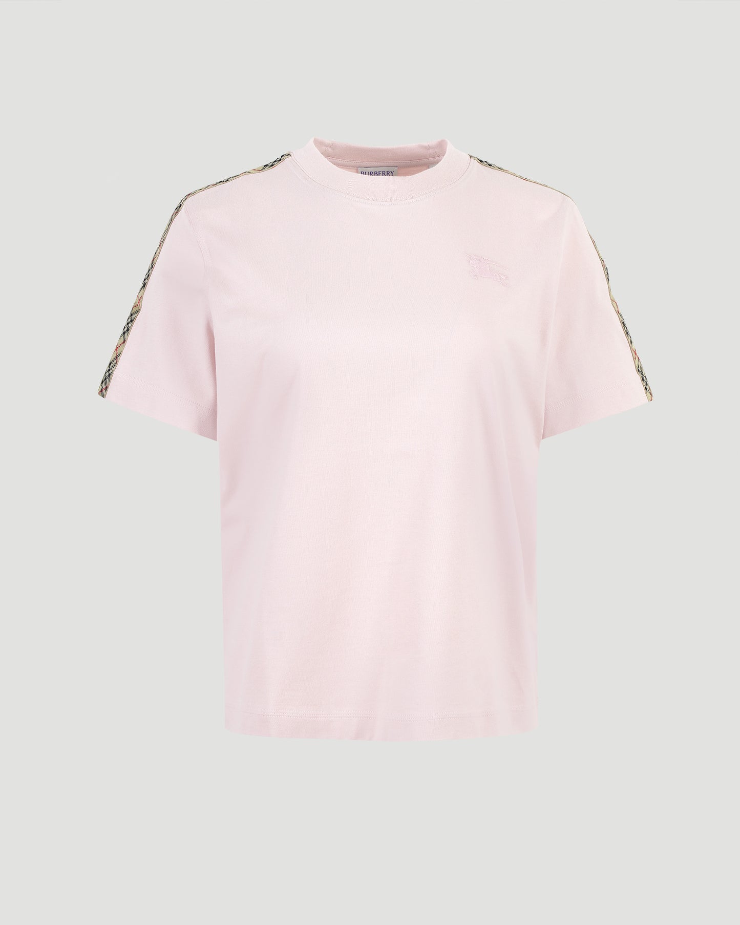 Check Trim Cotton T-shirt