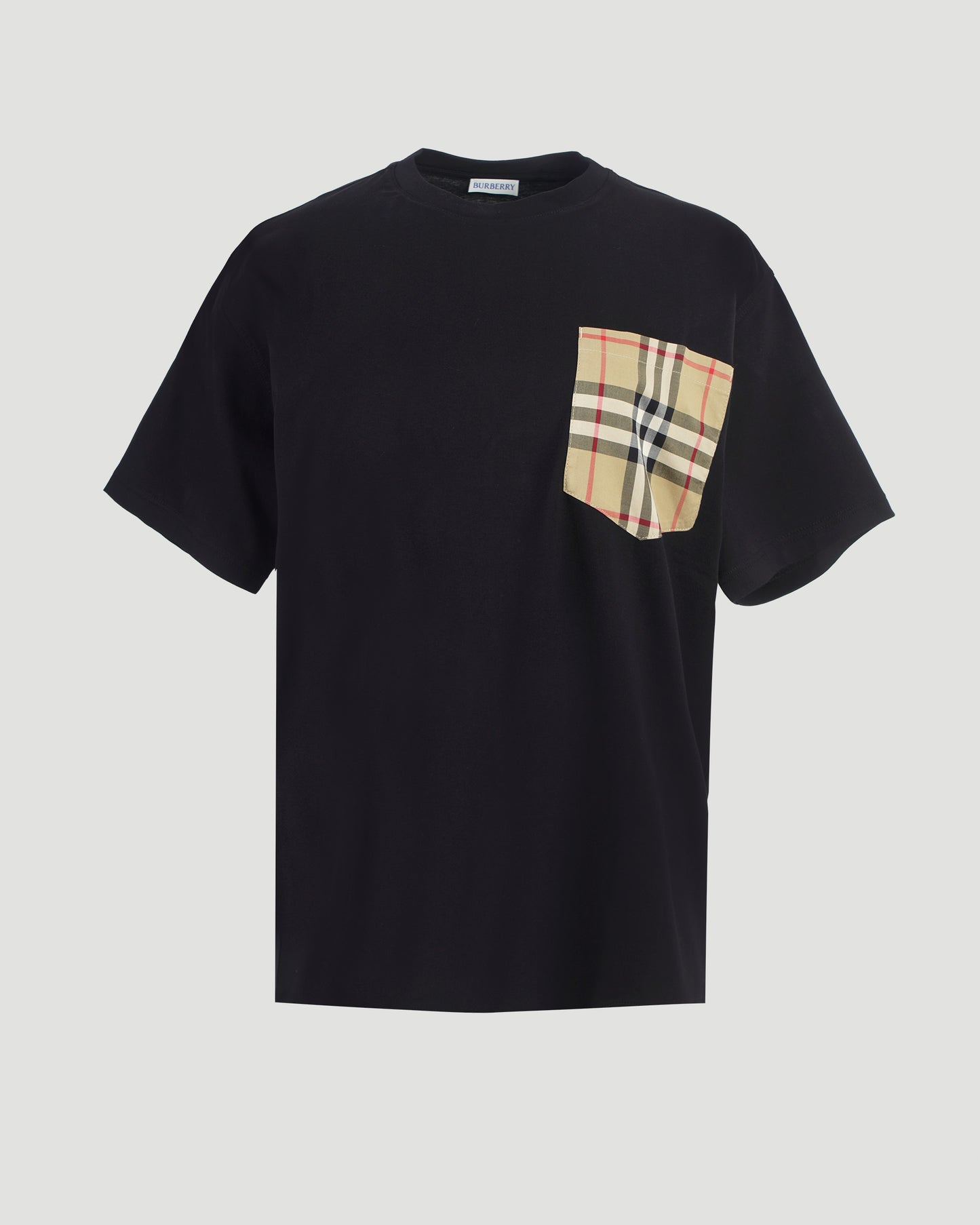 Cotton Shirt with Check Pocket