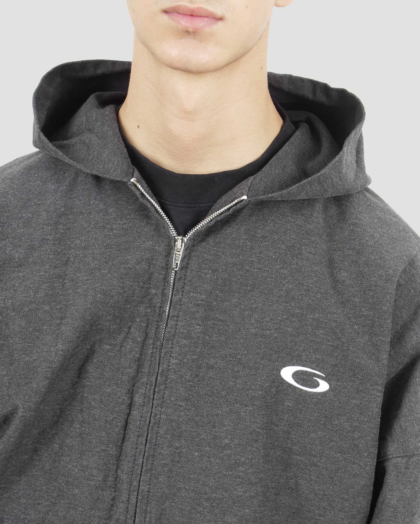 Trompe L'œil Hoodie in Anthracite