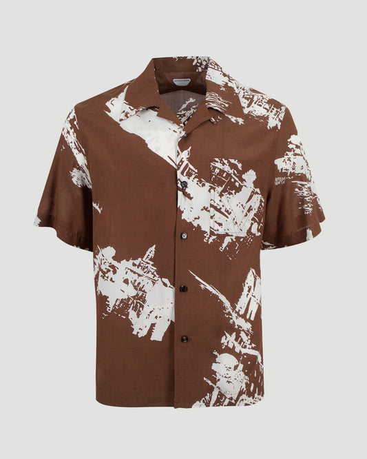 Italian Postcard Silk Shirt