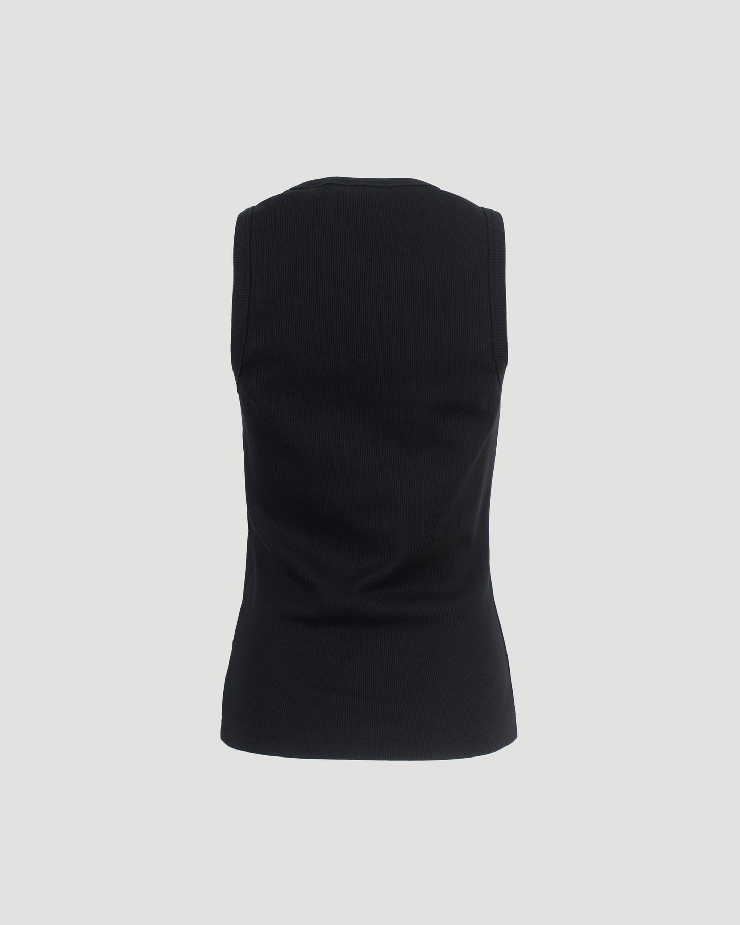 Check Trim Cotton Blend Tank Top