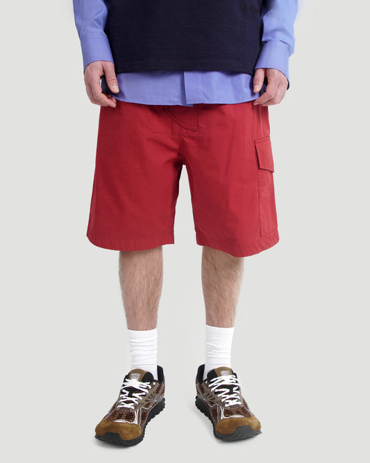 Light Cotton Twill Shorts in Rosewood
