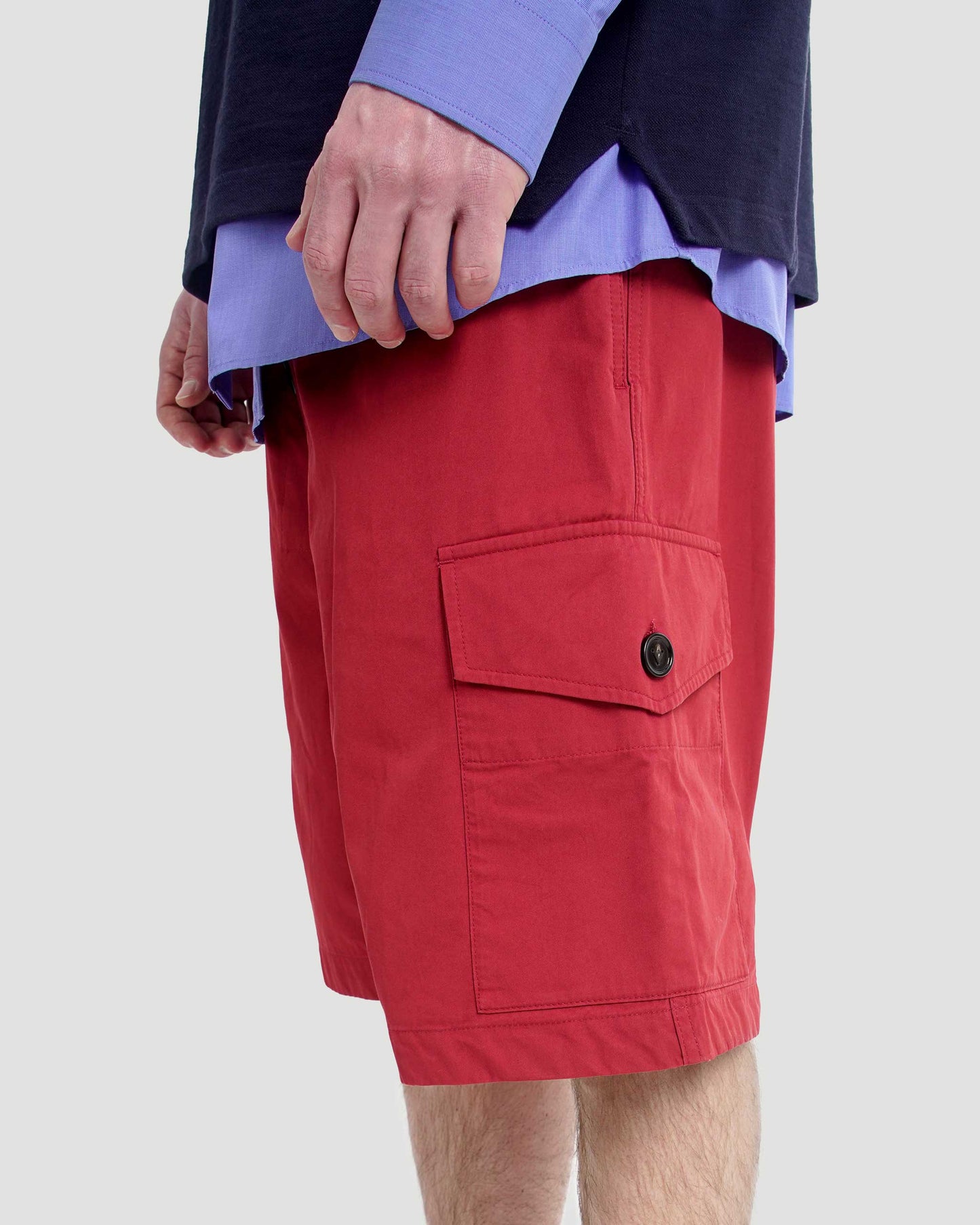 Light Cotton Twill Shorts in Rosewood