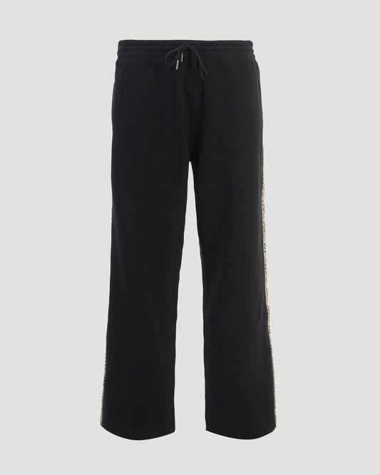 Check Trim Cotton Track Pants