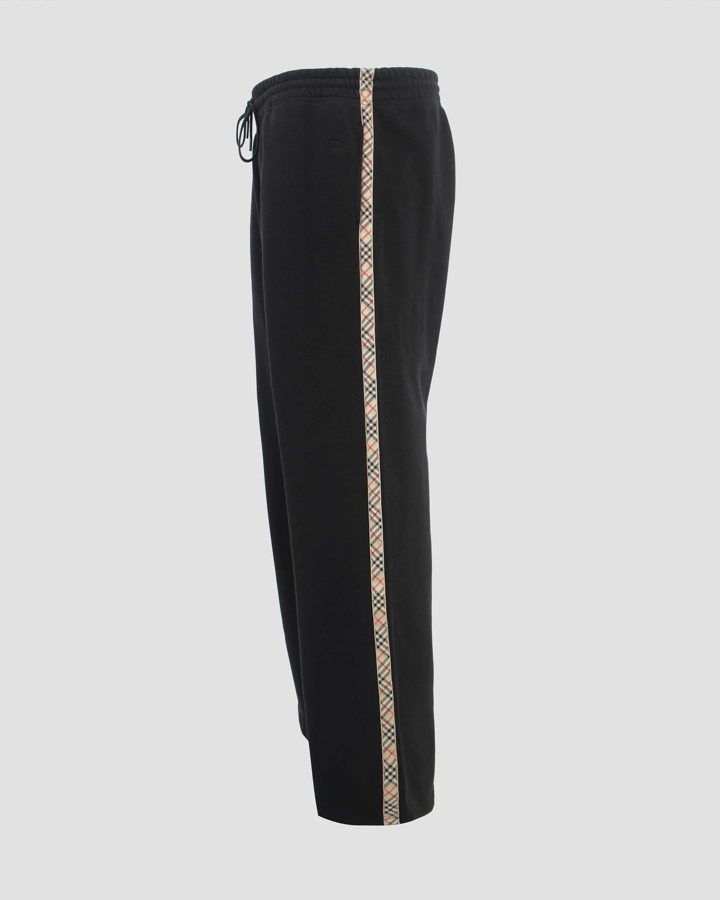 Check Trim Cotton Track Pants
