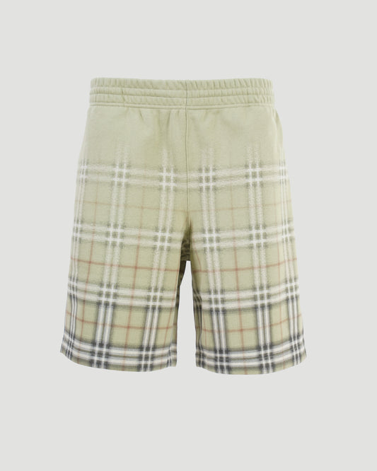 Gradient Check Cotton Shorts