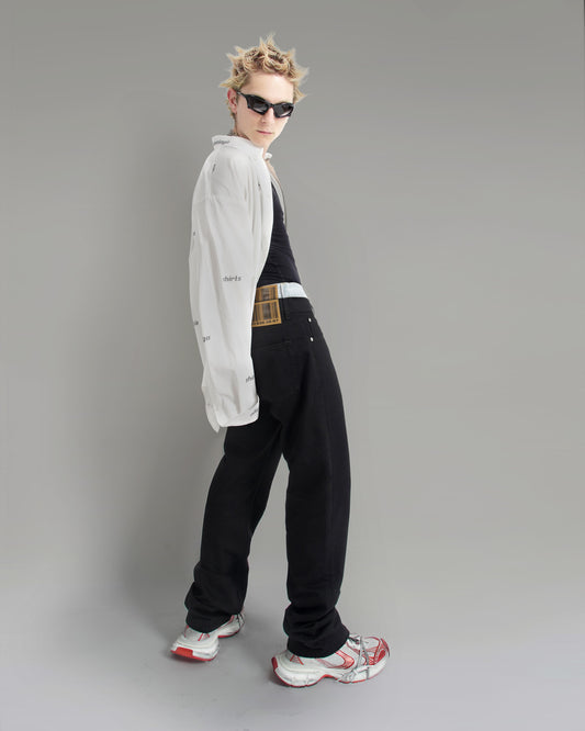 ALL OVER MONOGRAM SHIRT IN WHITE