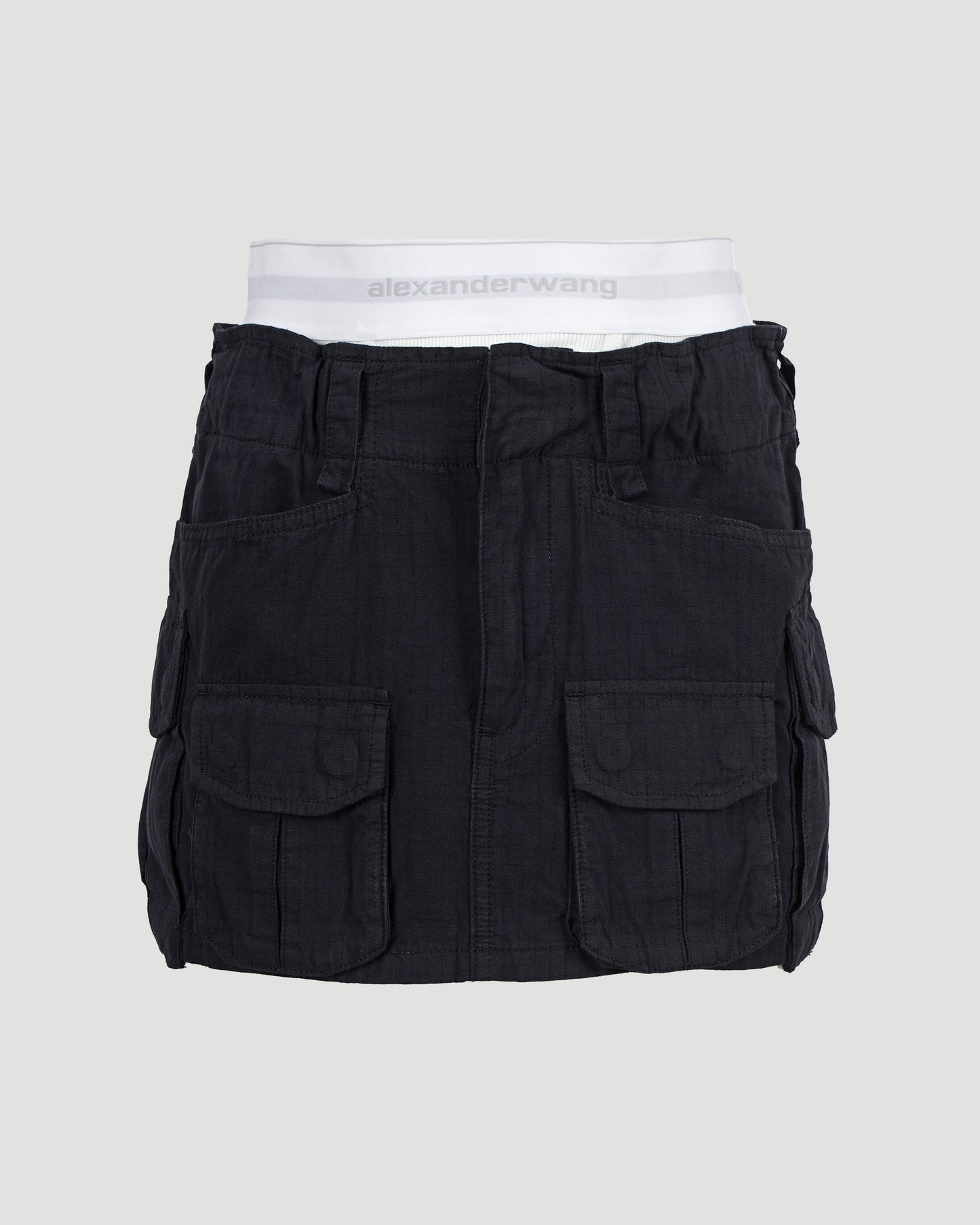 Logo-Waistband Mini Skirt