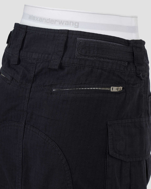 Logo-Waistband Mini Skirt