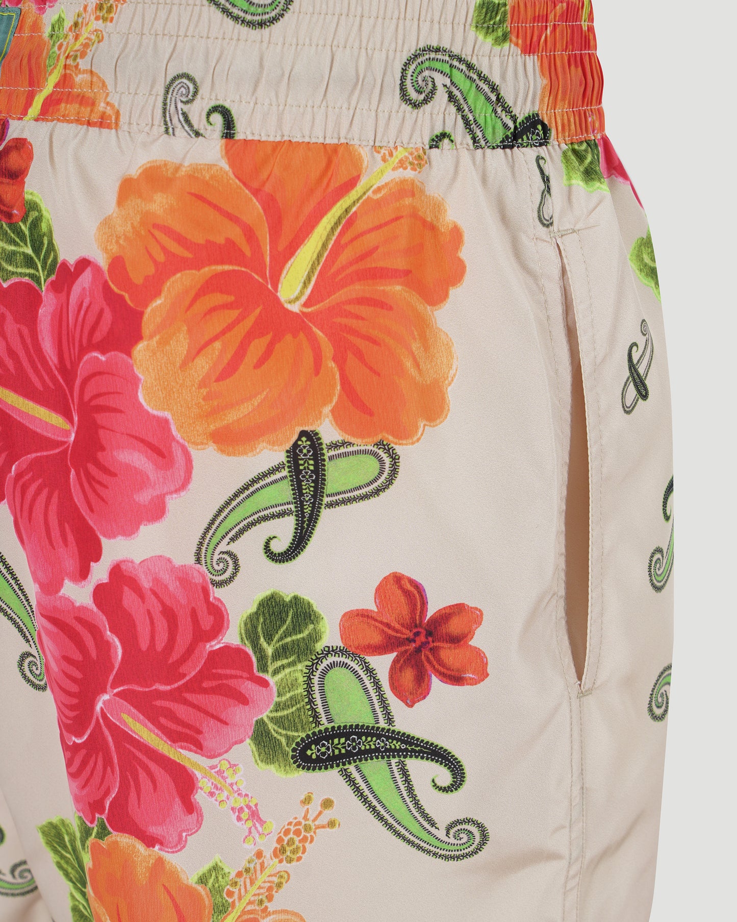 swim shorts with Paisley motif