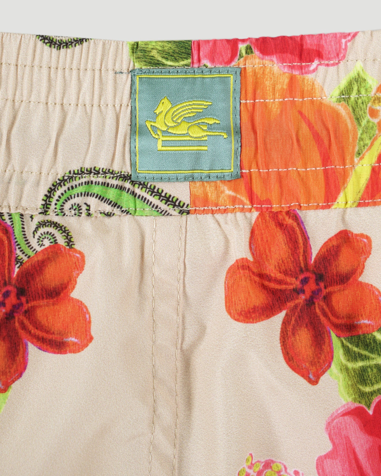 swim shorts with Paisley motif