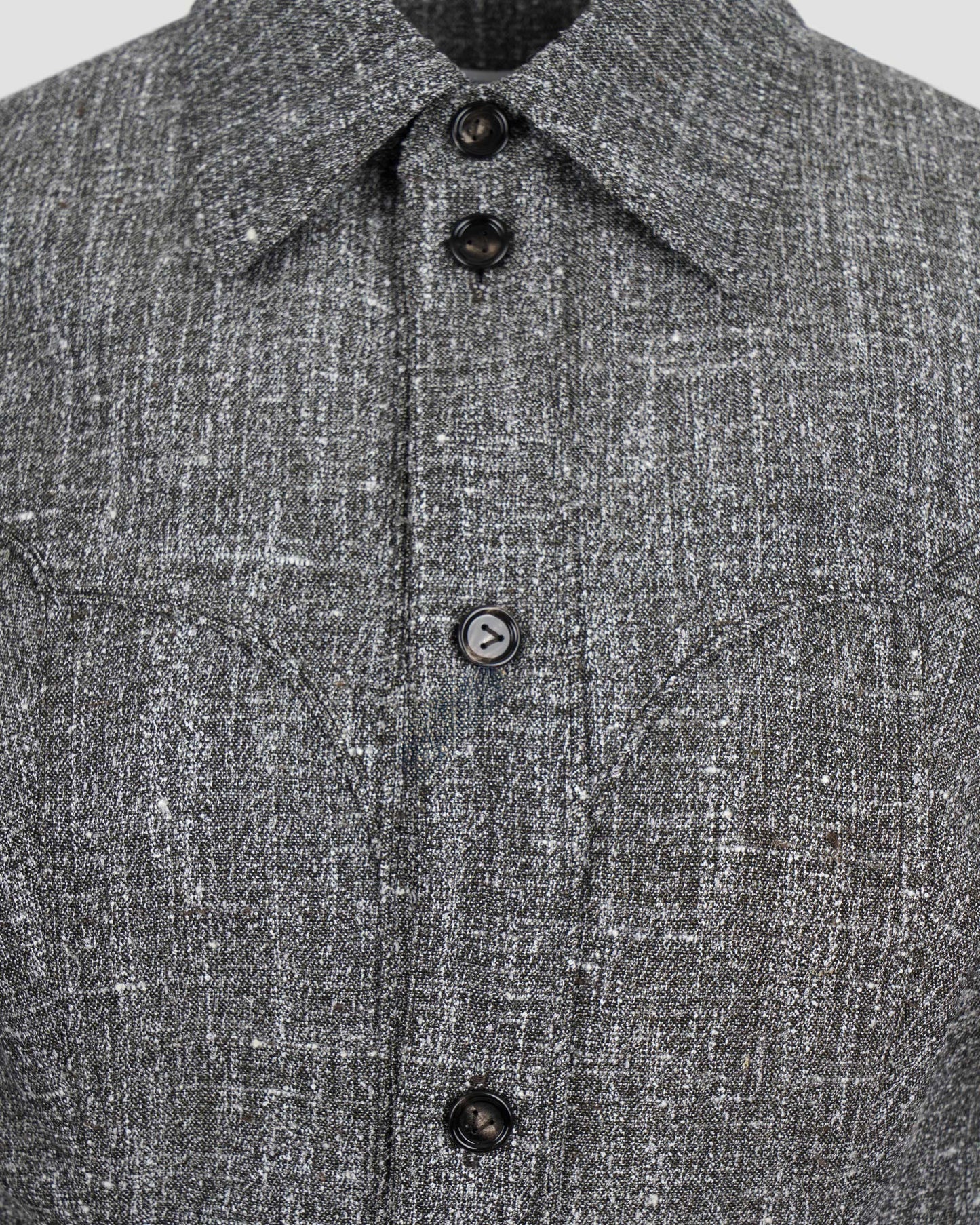 Melange Viscose And Silk Shirt