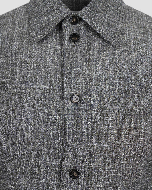 Melange Viscose And Silk Shirt