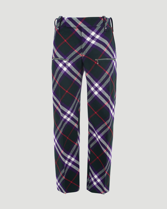 CHECK PRINT TROUSERS