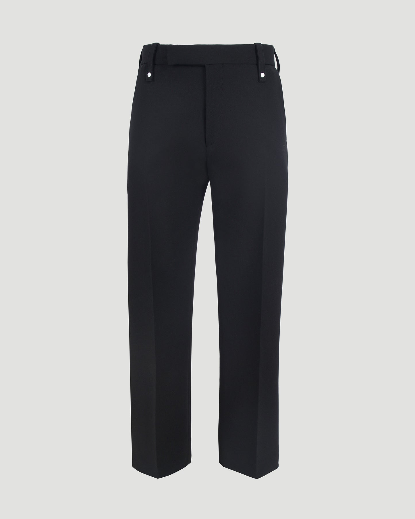 Straight-leg wool trousers