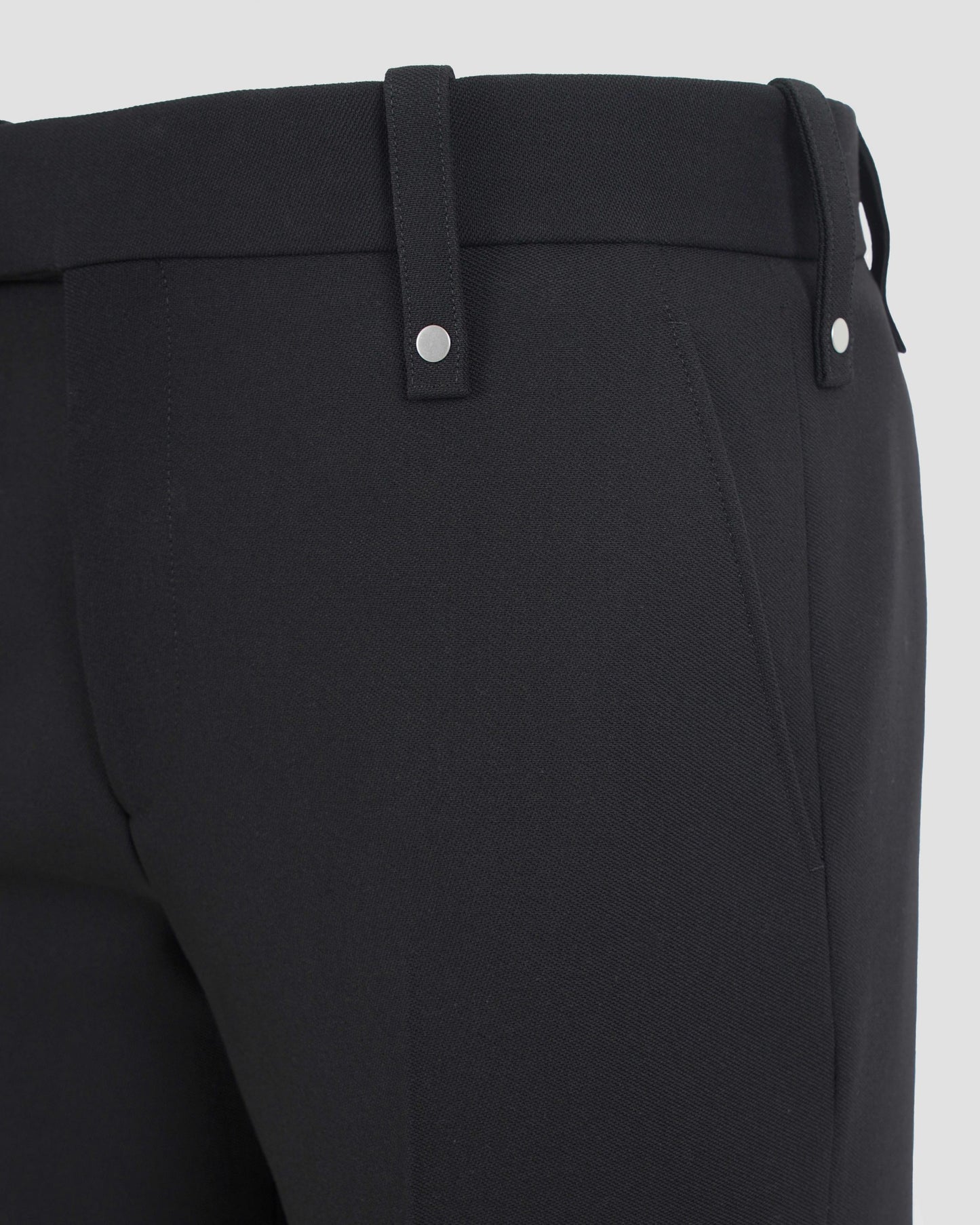 Straight-leg wool trousers