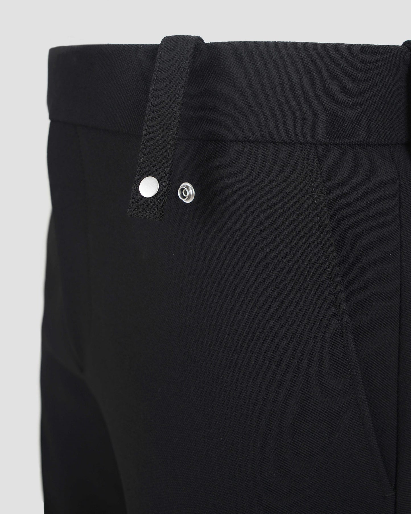 Straight-leg wool trousers