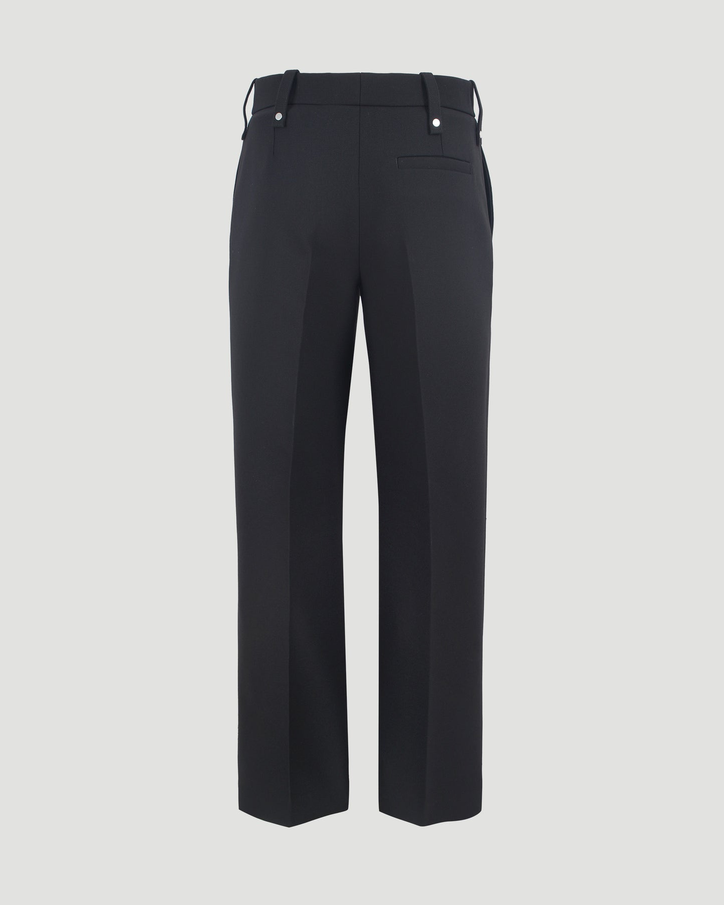 Straight-leg wool trousers