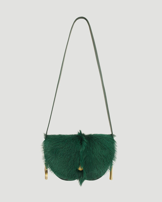 Chess Satchel Goat-Fur Bag