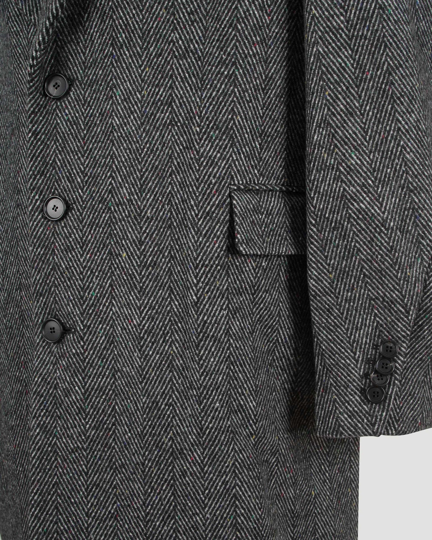 Herringbone Coat in Wool Blend