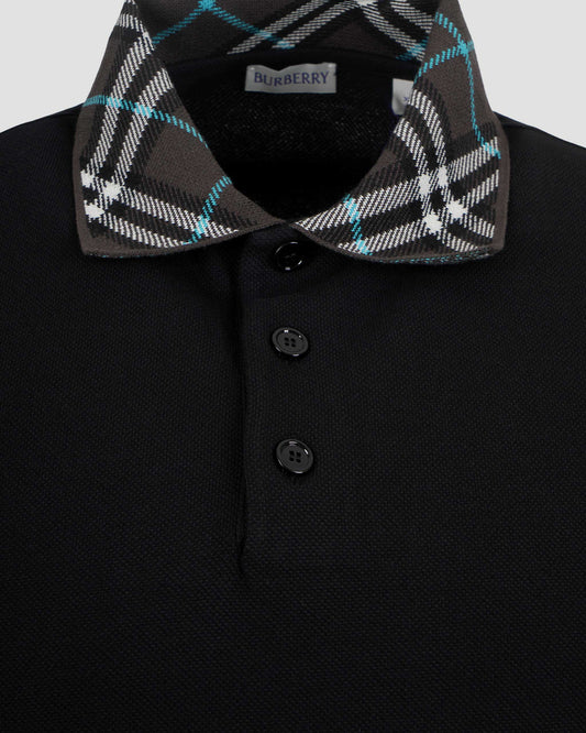 Cotton Polo Shirt in Black