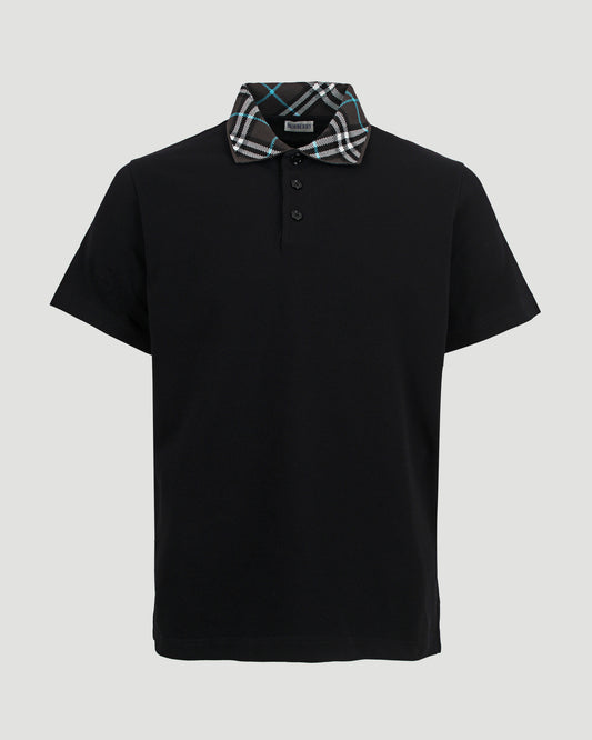 Cotton Polo Shirt in Black