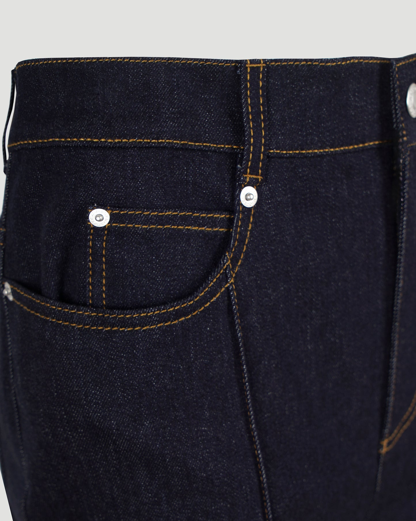 High-Waisted Straight Leg Jeans in Dark Denim