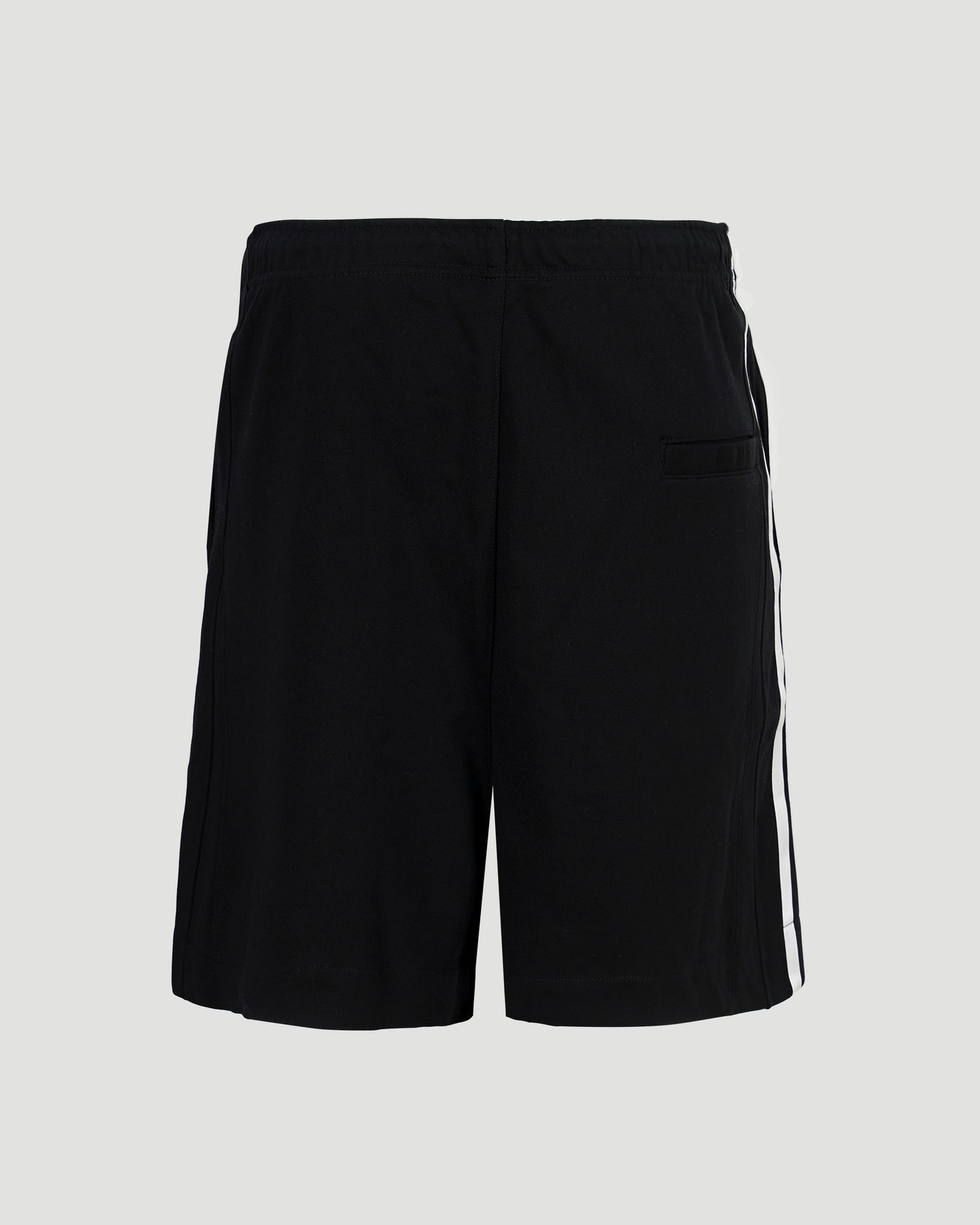French Terry Cutline Shorts in Black