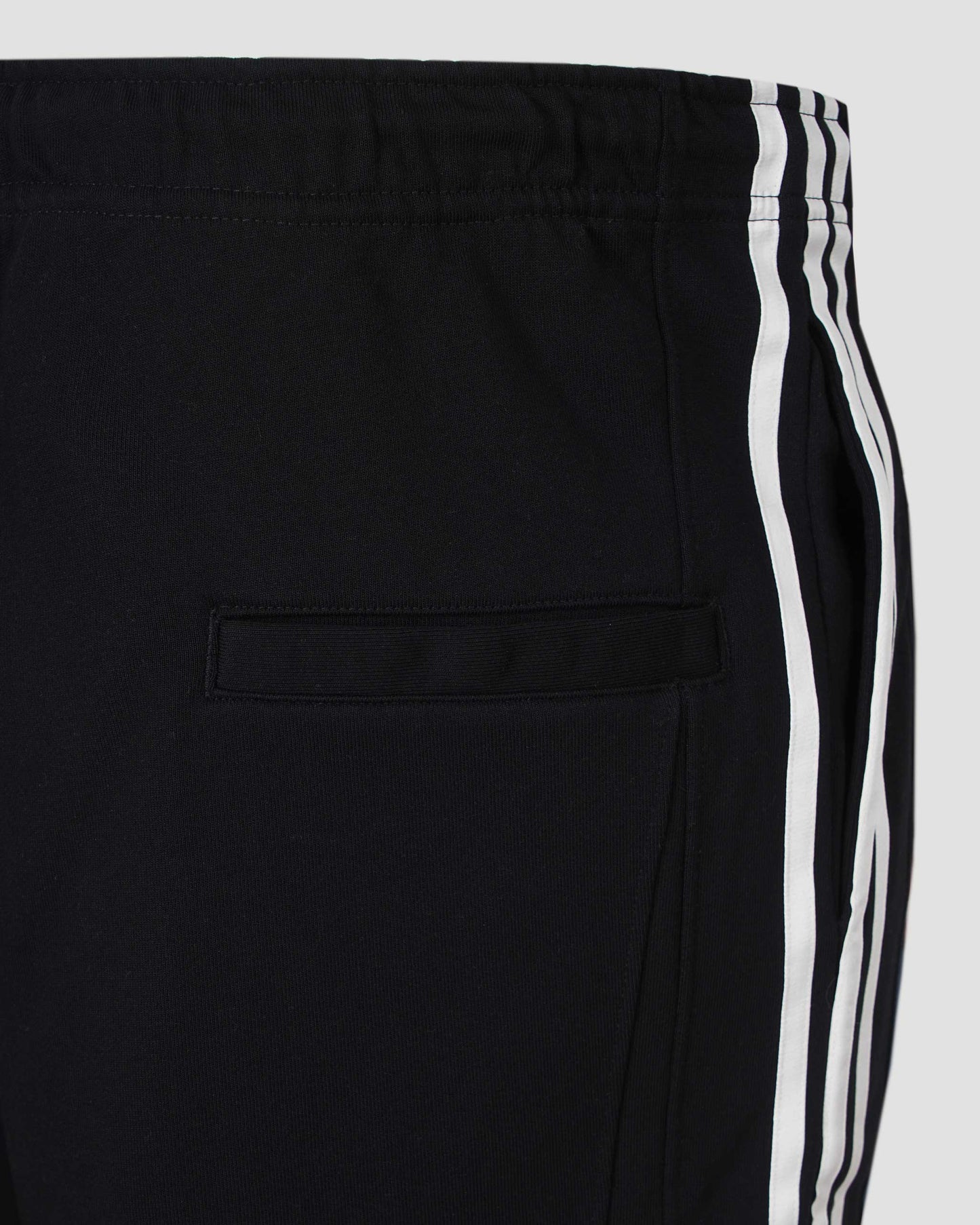 French Terry Cutline Shorts in Black