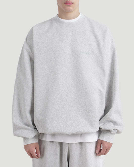 Oversized Sweatshirt With Logo in Grey