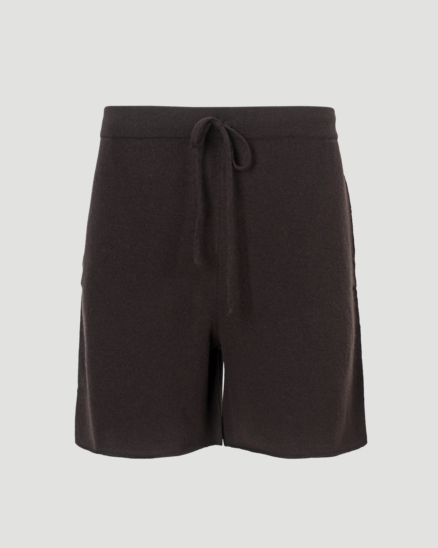 Cashmere Knit Shorts in Brown