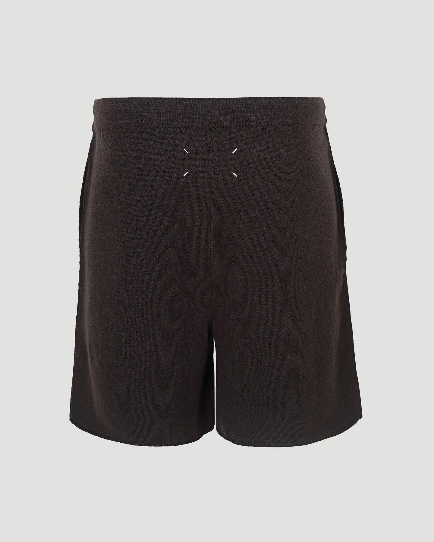 Cashmere Knit Shorts in Brown