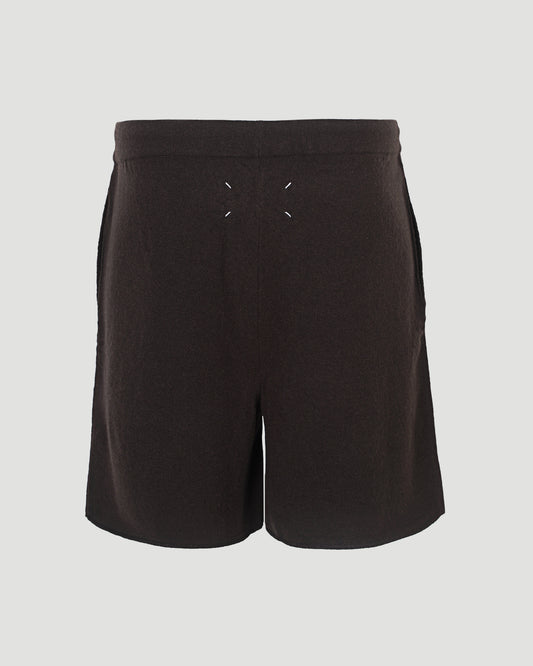 Cashmere Knit Shorts in Brown