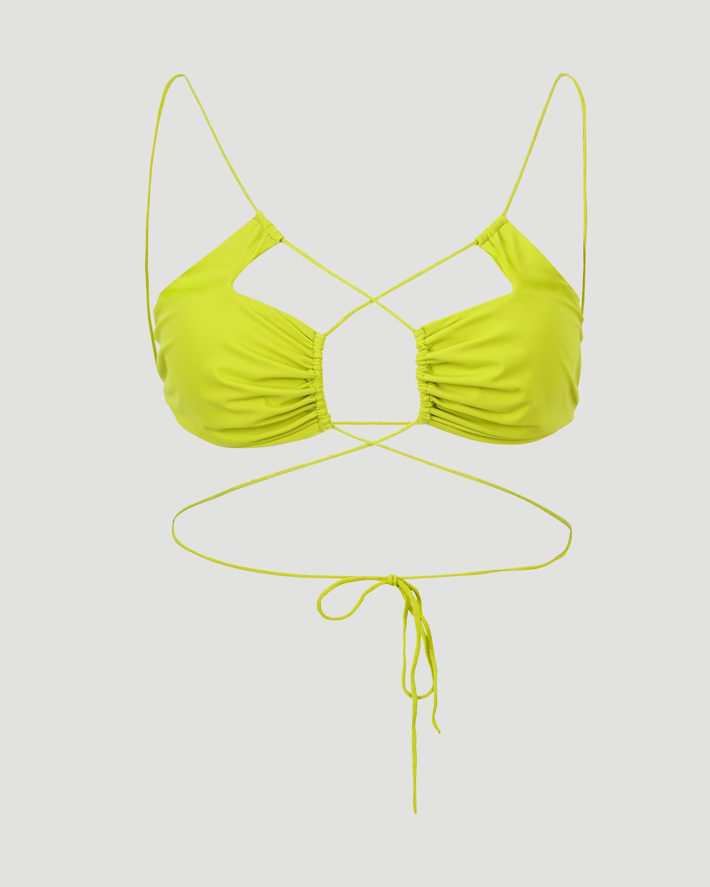 TWO PIECES SWIMSUIT IN LIME YELLOW