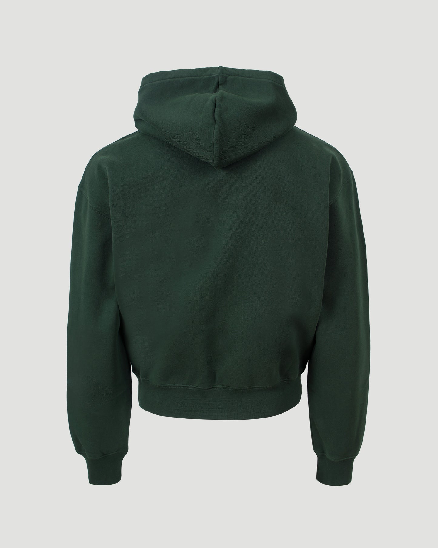 Grosgrain Logo Zip Hoodie in Dark Green