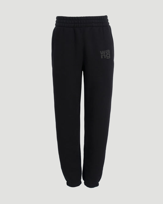 STACKED LOGO SWEATPANTS IN BLACK