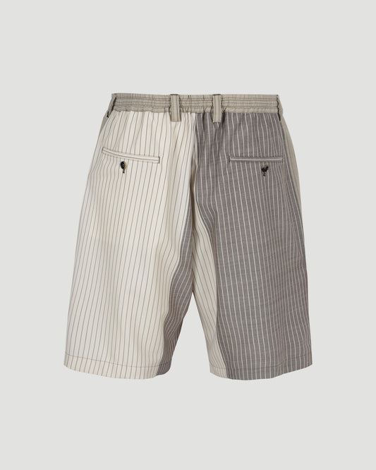 Pinstriped Wool Shorts