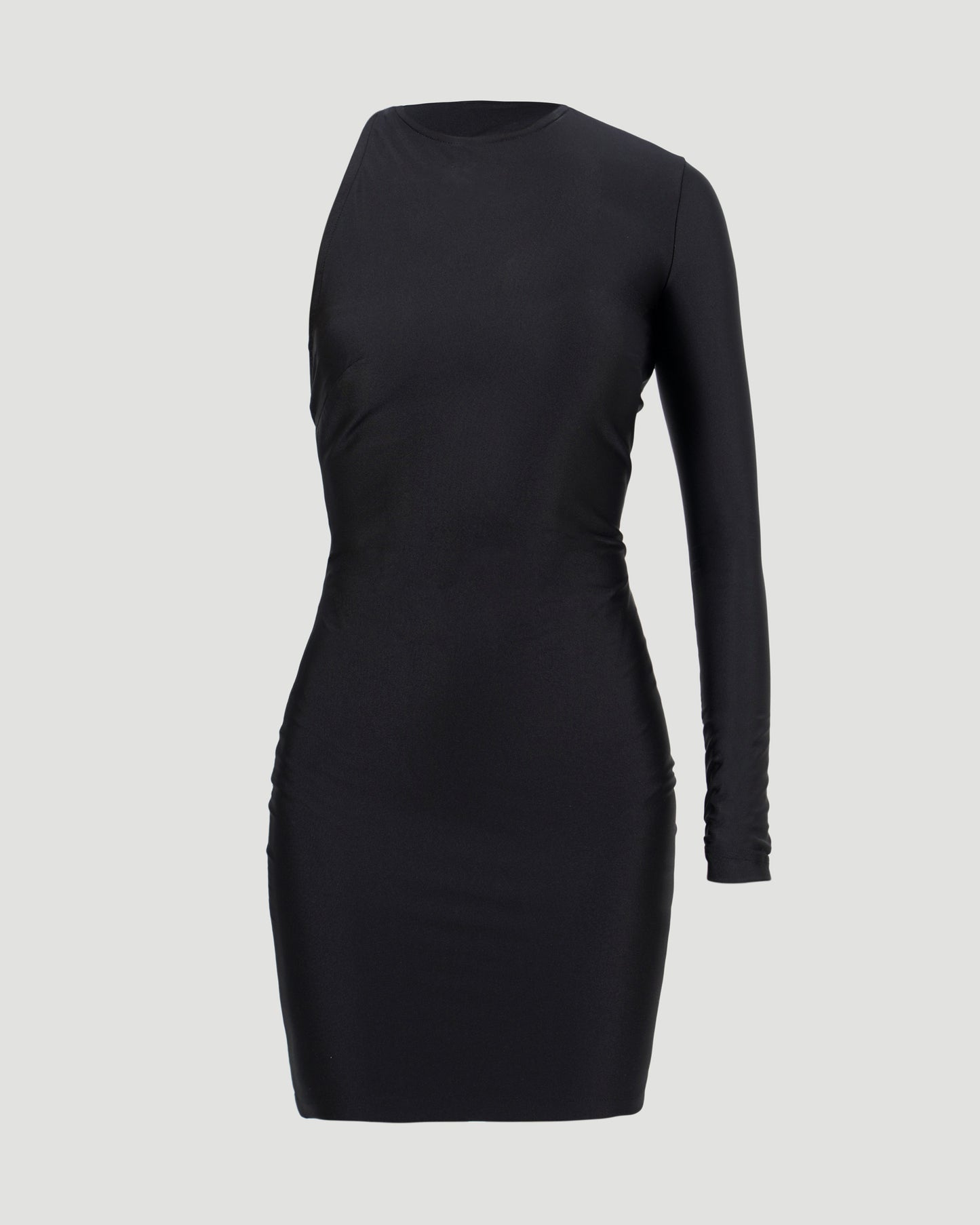 CUT-OUT ONE SHOULDER DRESS IN BLACK