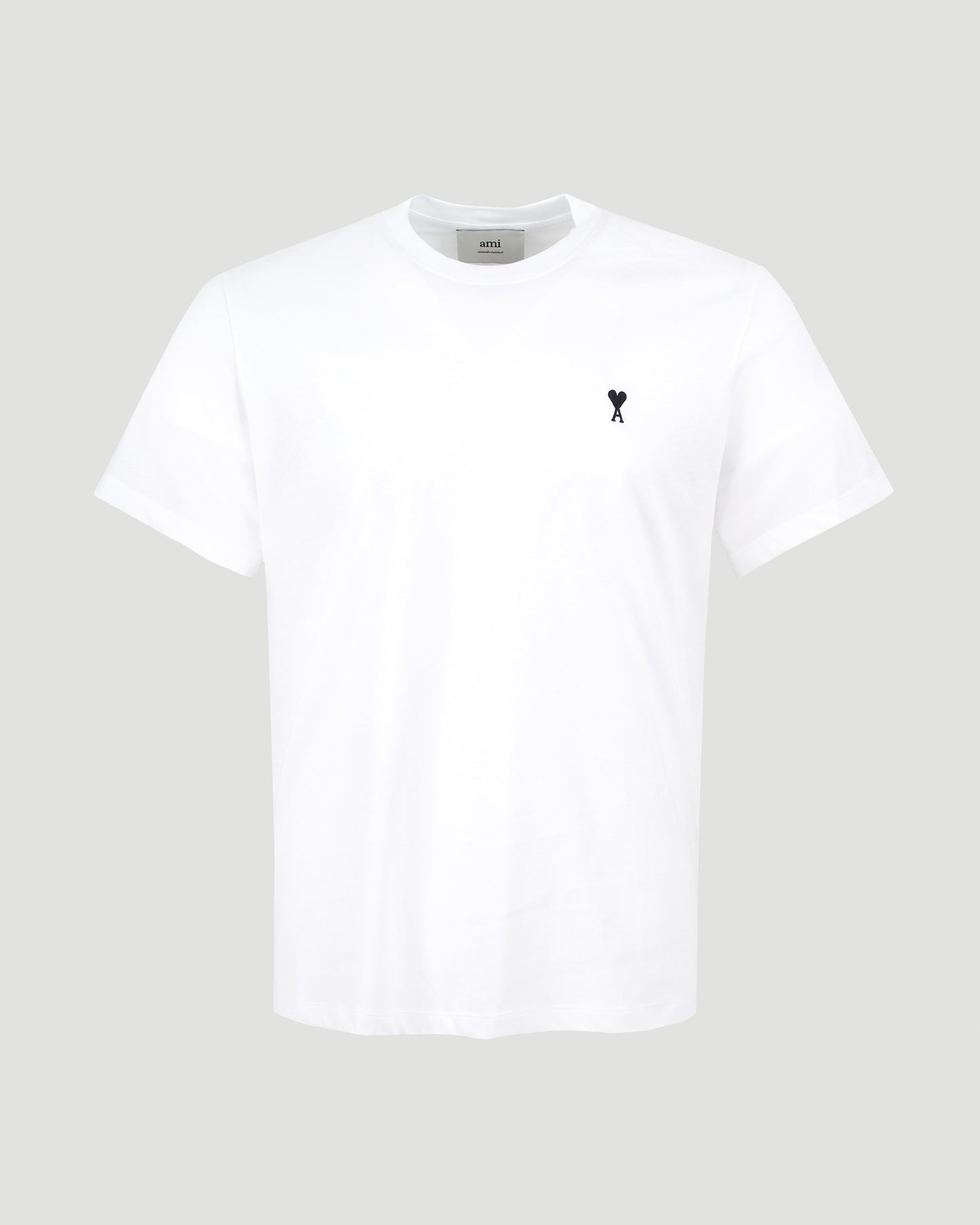 Ami Paris Ami de Coeur T-Shirt in White — front view