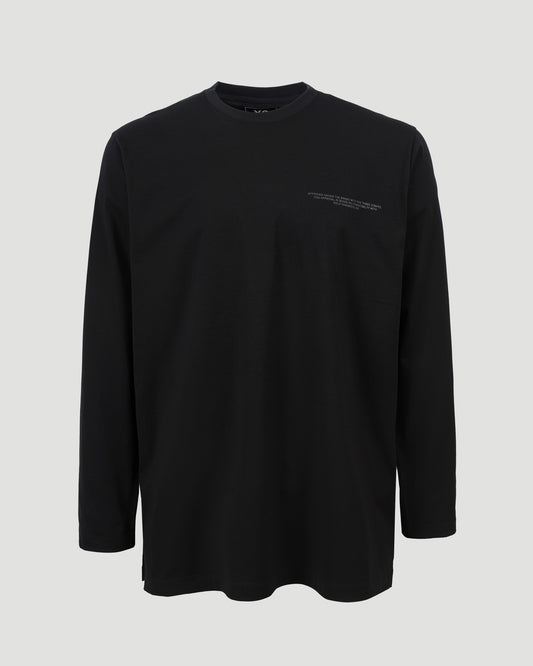 Logo Long Sleeve Tee in Black