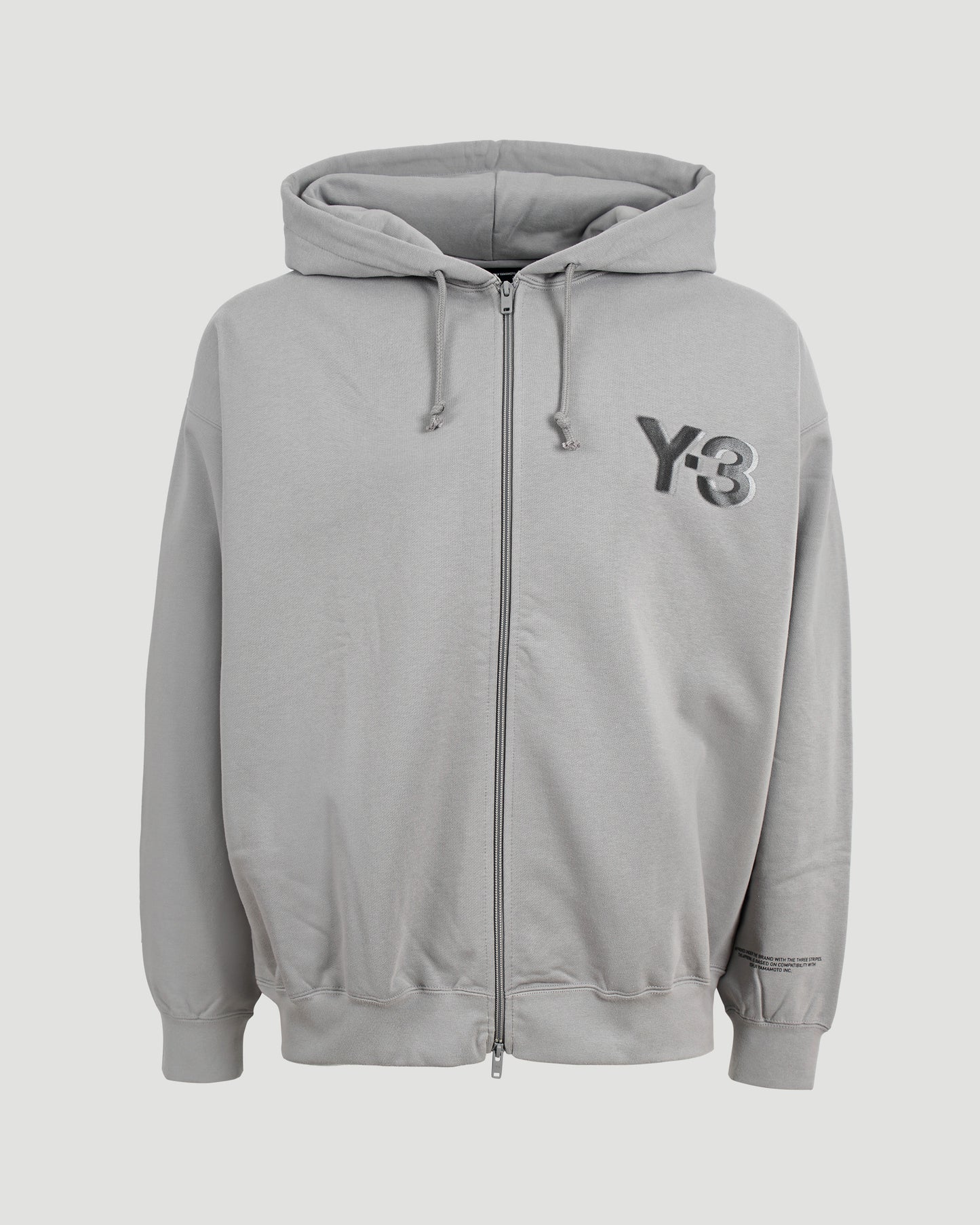 Logo Zip Hoodie in Grey