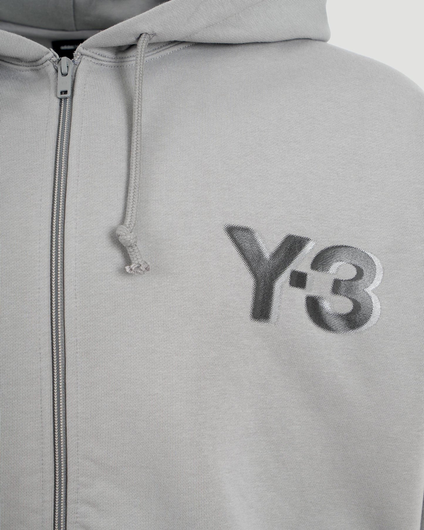 Logo Zip Hoodie in Grey