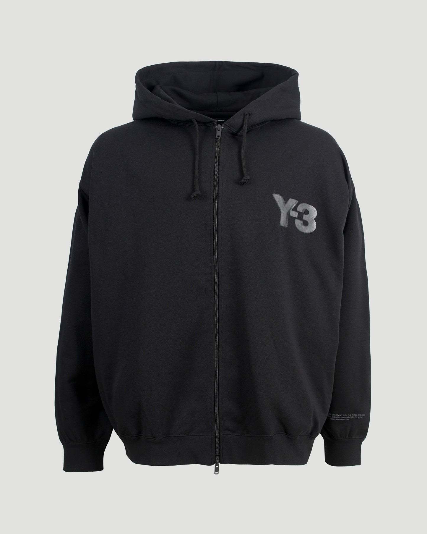 Logo Zip Hoodie in Black