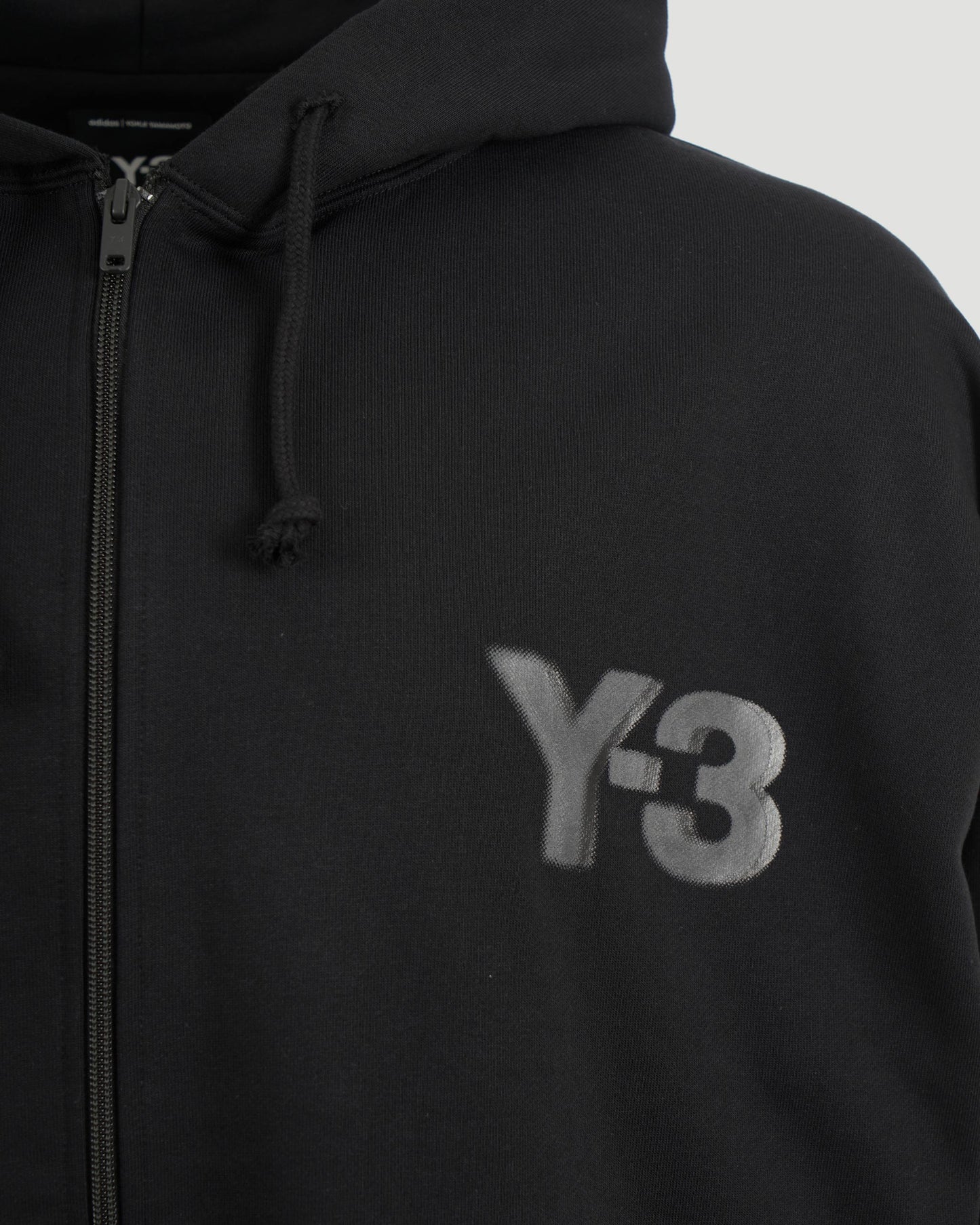 Logo Zip Hoodie in Black