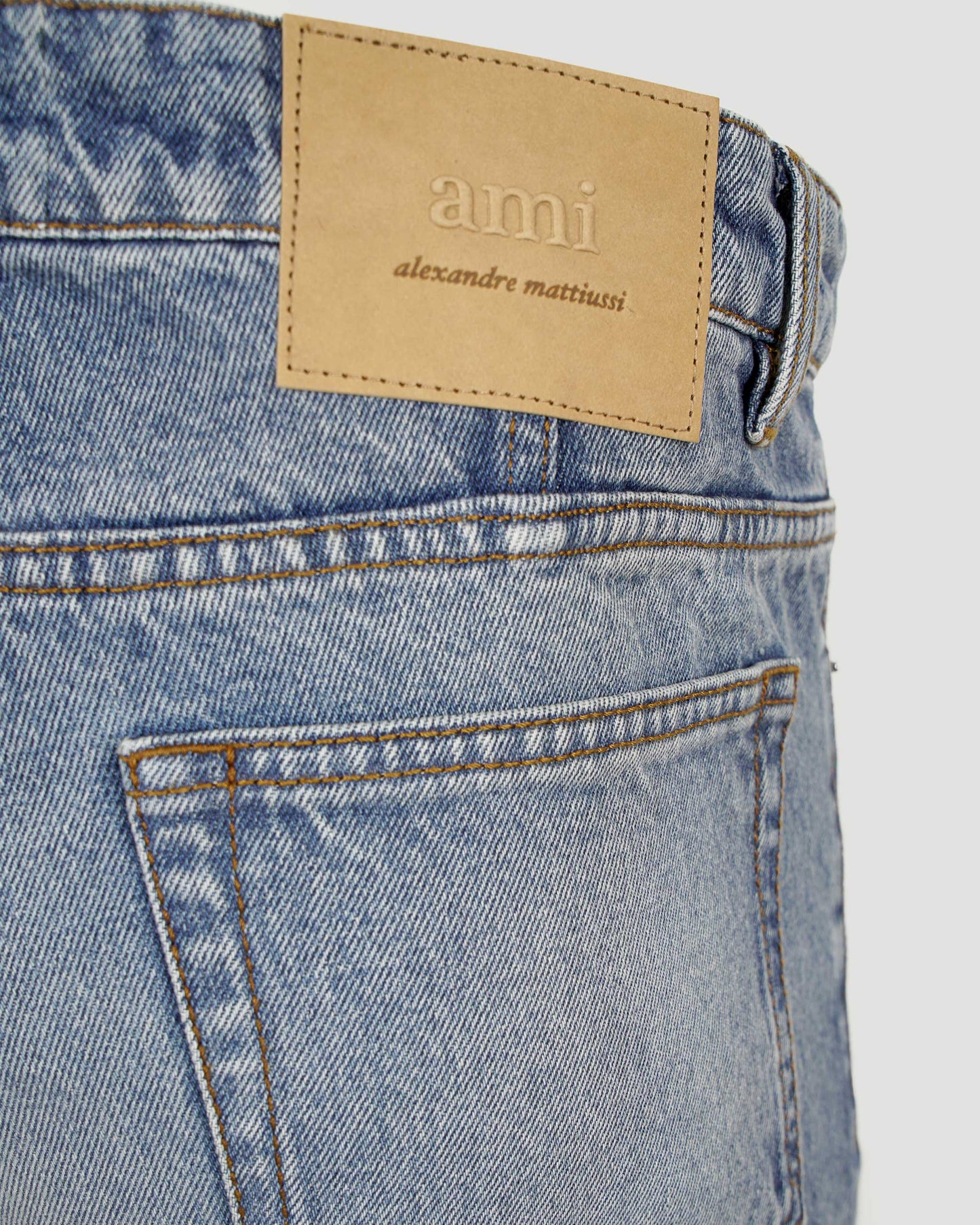 Blue Cotton Tapered Fit Jeans
