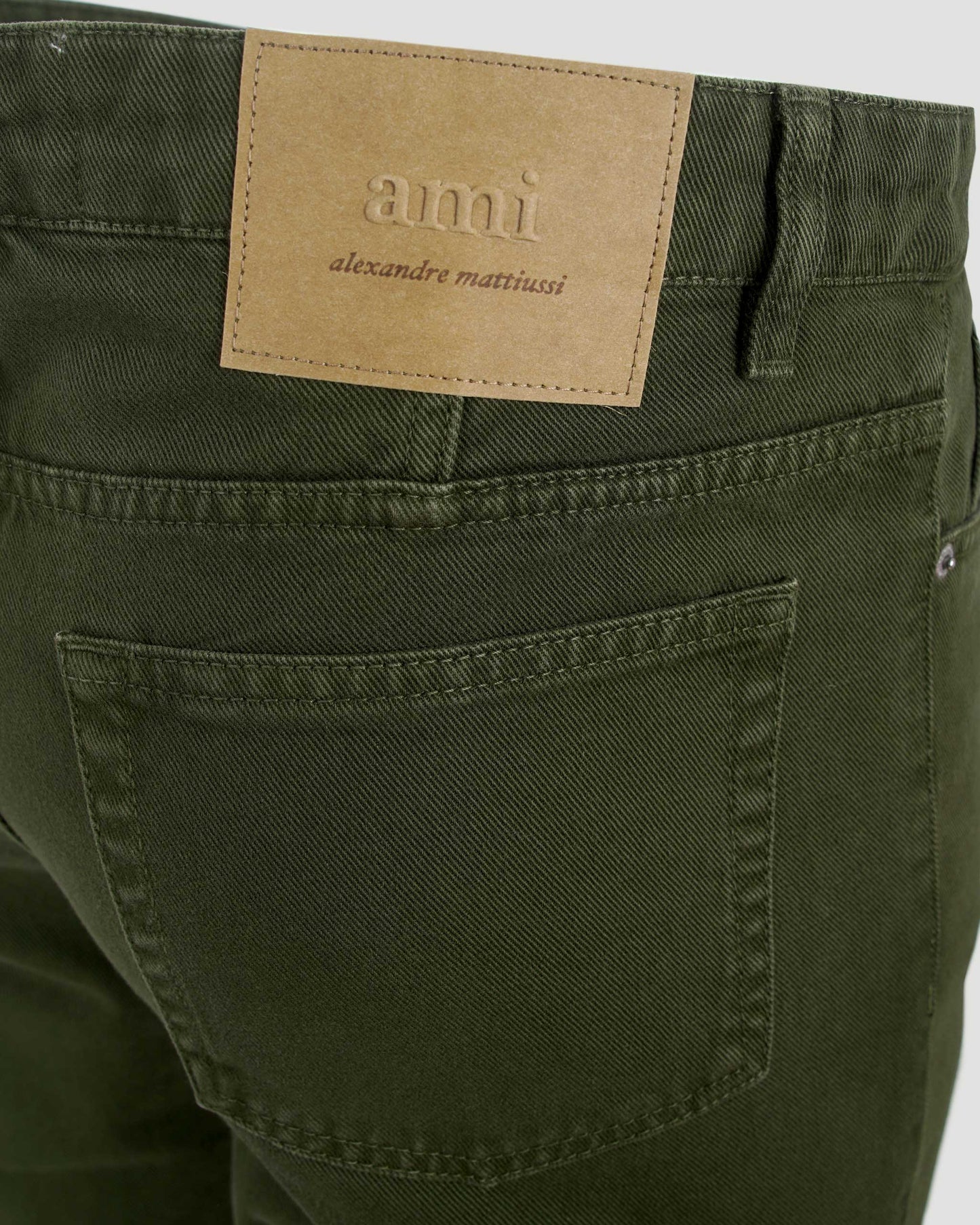 Cotton Tapered Fit Jeans in Loden