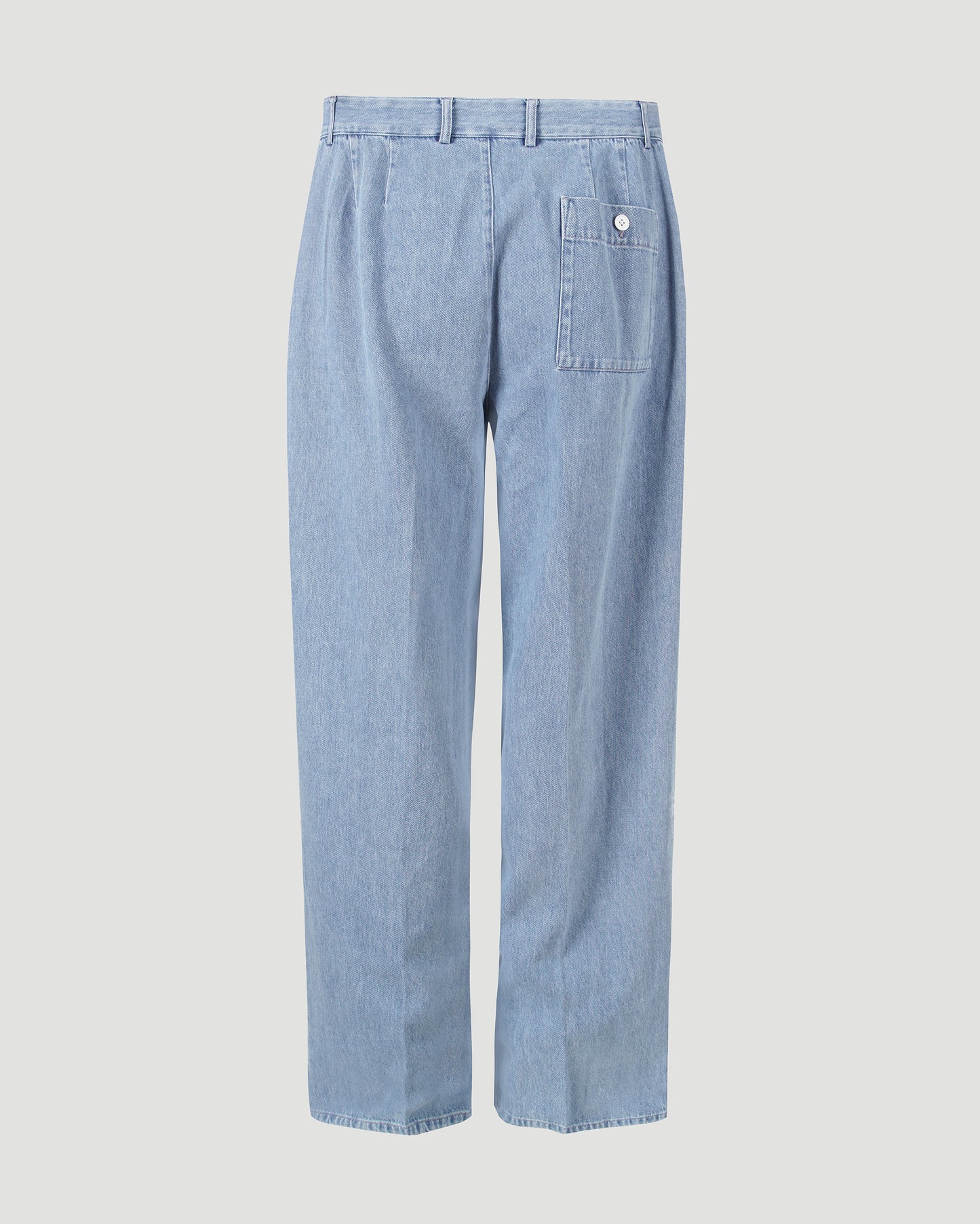 Oversized pleated trousers in medium blue